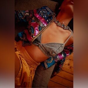 NWT Ser.o.ya Addlyn Blue denim bra bralette Sorrento sz Medium